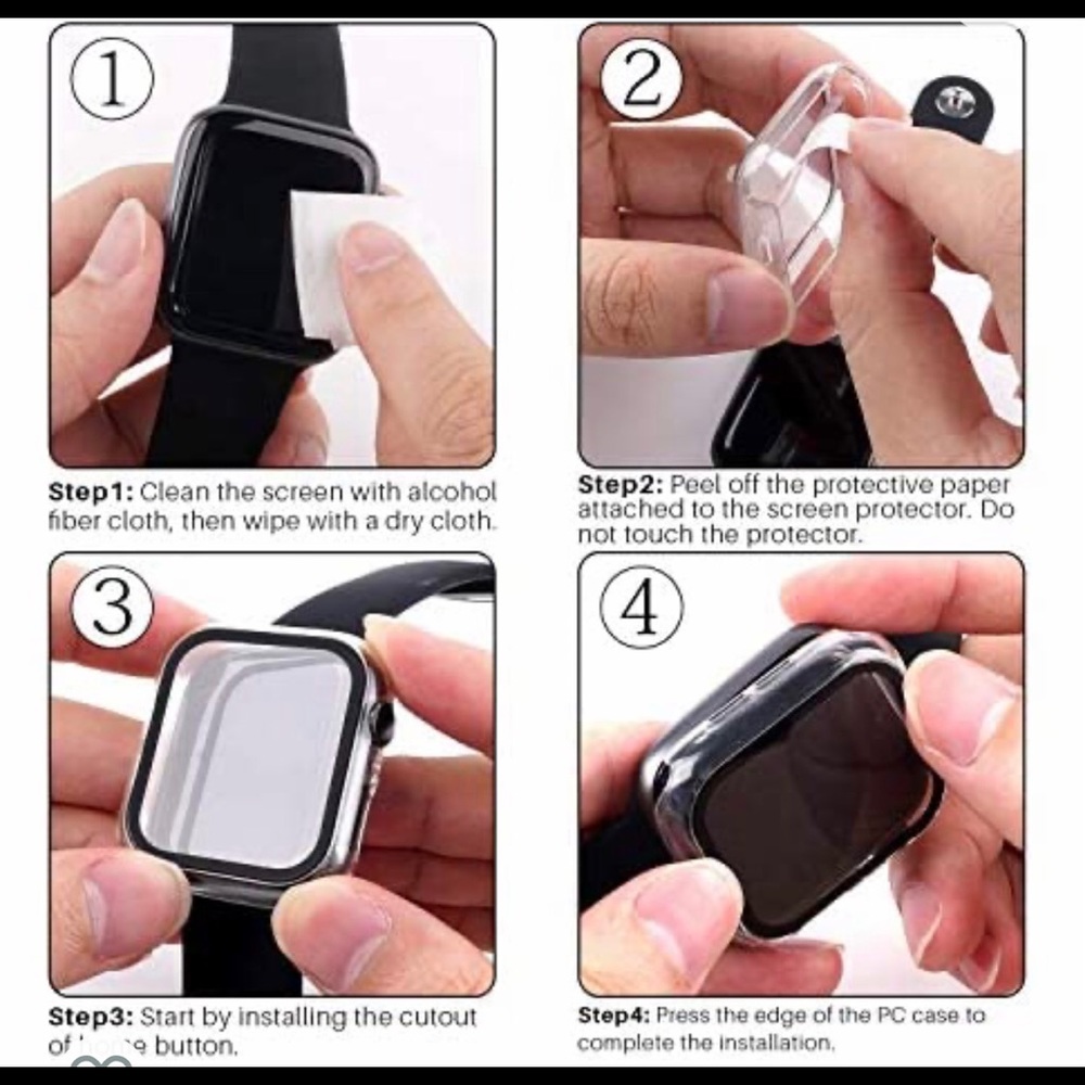LK 3-pack Smartwatch Case Built-In Tempered Glass - Picture 6 of 8